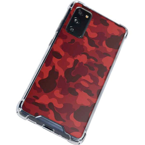 Red Street Camo Galaxy S20 FE Clear Case